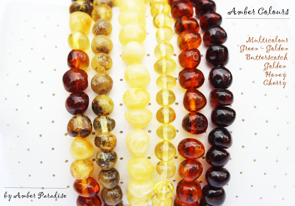 amber colours round bead