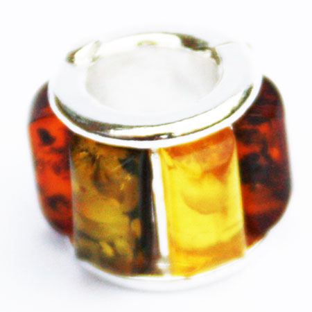 Silver Mix Amber Bead 480