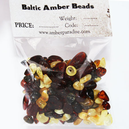 Polished Amber with holes 10gr 