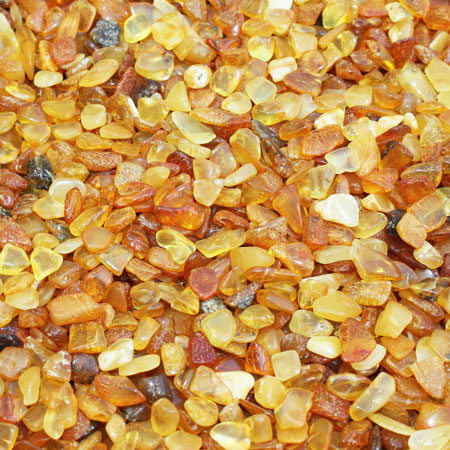 Polished amber without holes 100gr 
