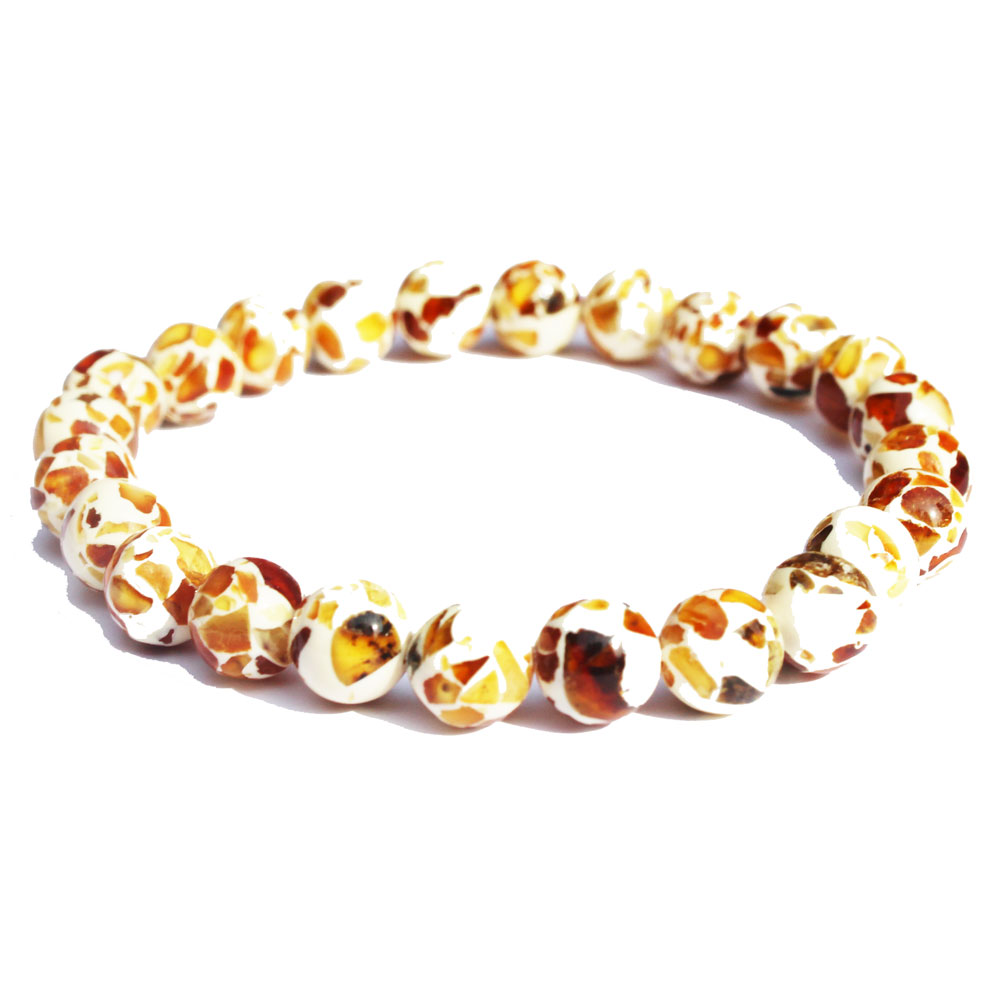 Amber and Clay Bracelet