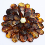 Amber Flower Brooch 1