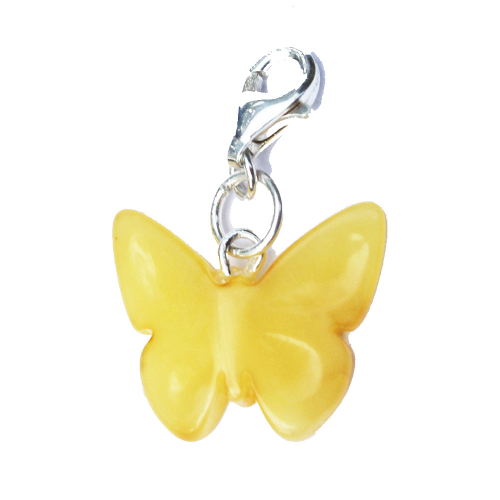 Butter Amber Charm Butterfly