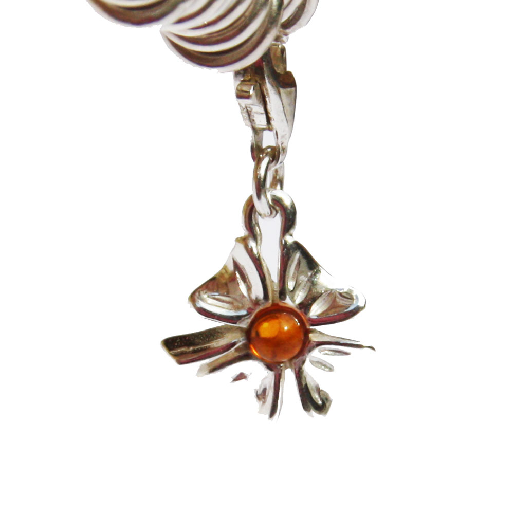 Silver Amber Charm 11091.2