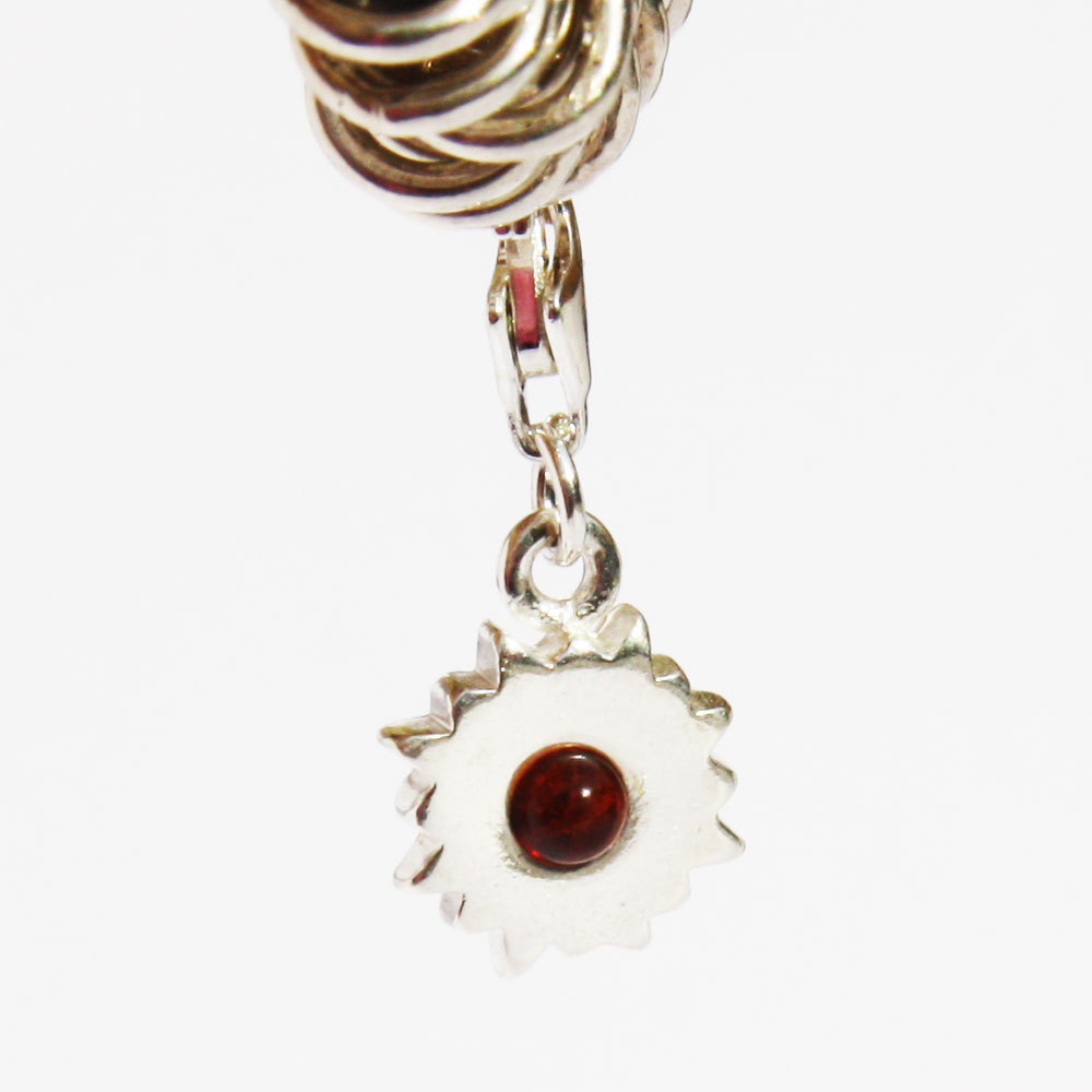 Silver Amber Charm 11091