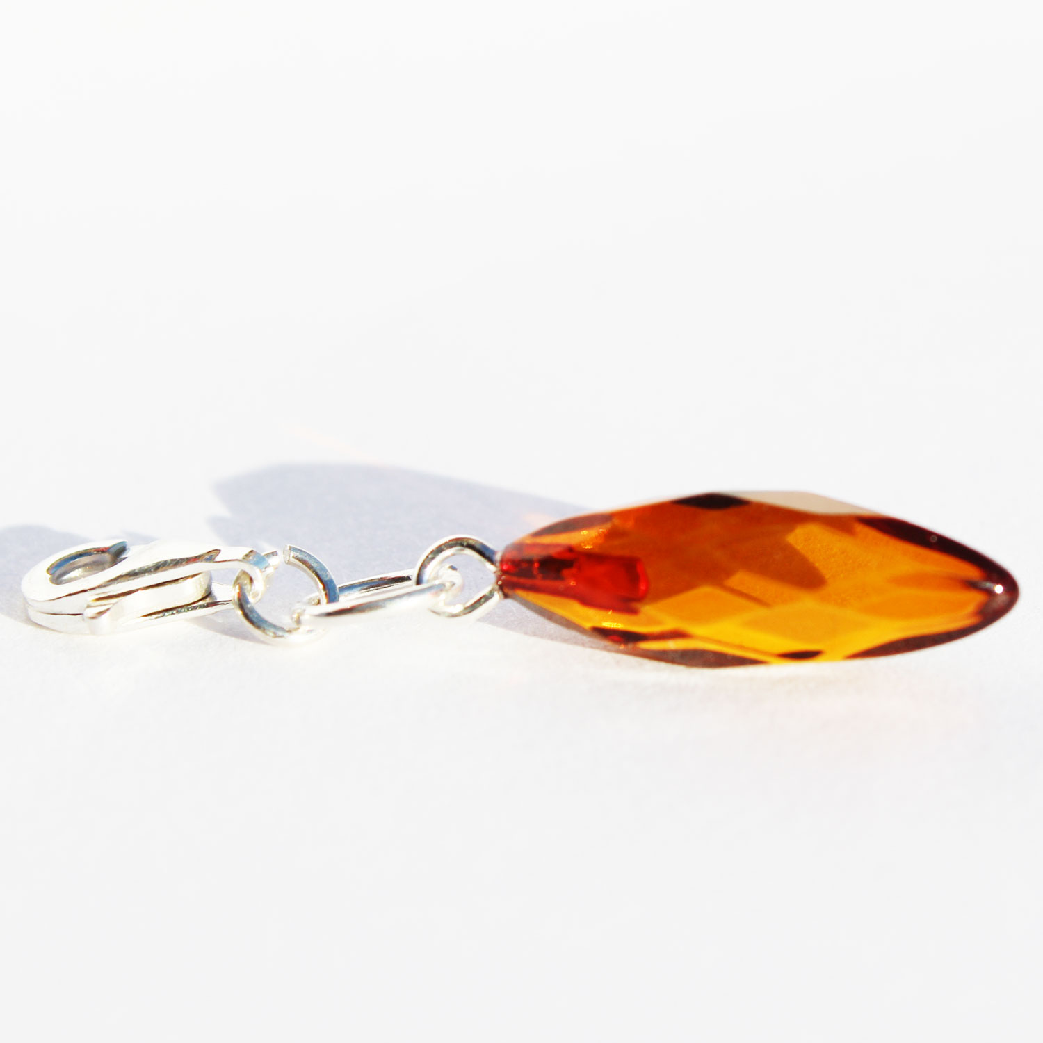 Facet Amber Charm 