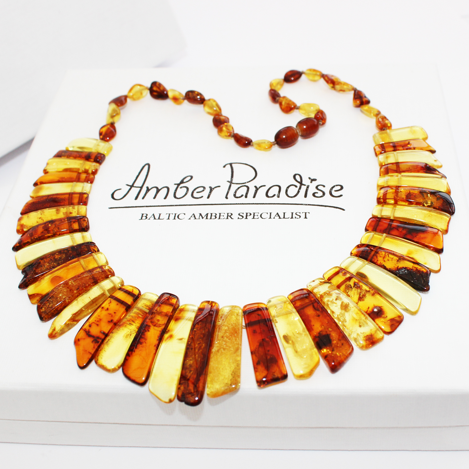 Mixed Amber Necklace Cleo