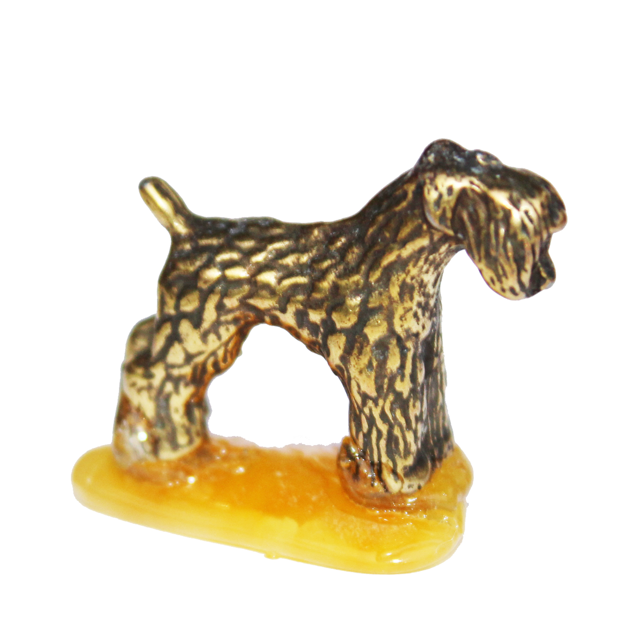Dog Ornament on Amber