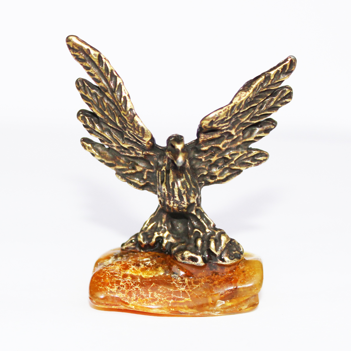 Eagle Ornament on Amber