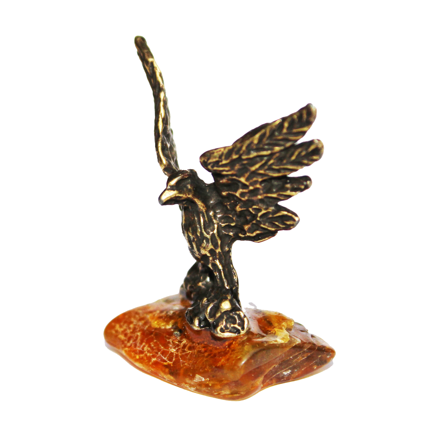 Eagle Ornament on Amber