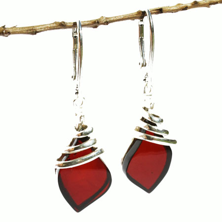 Cherry Amber Earrings 1409