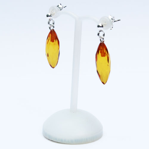 Amber Faceted Drops