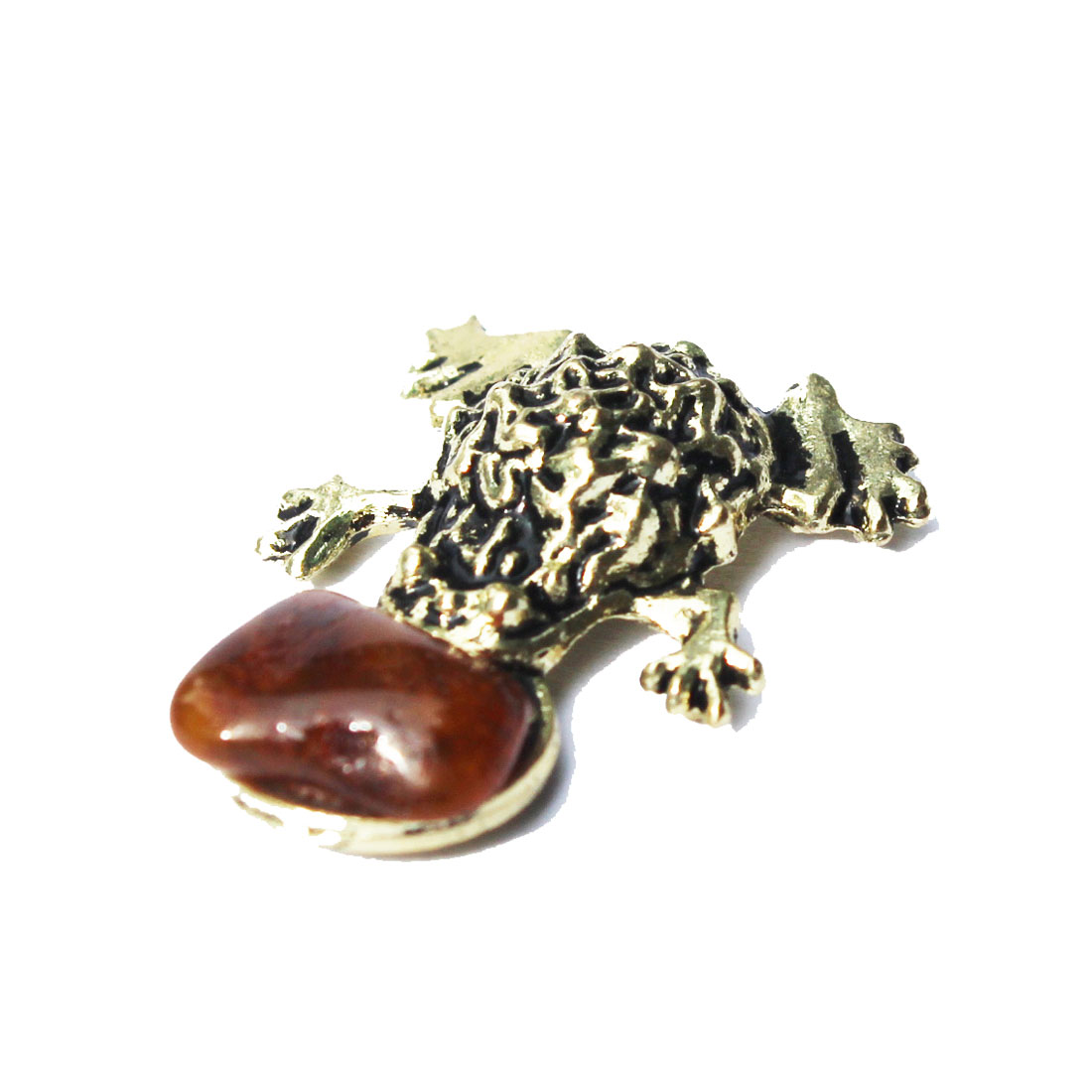 Amber Lucky Frog for Purse