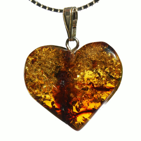 Amber Pendant Heart 430