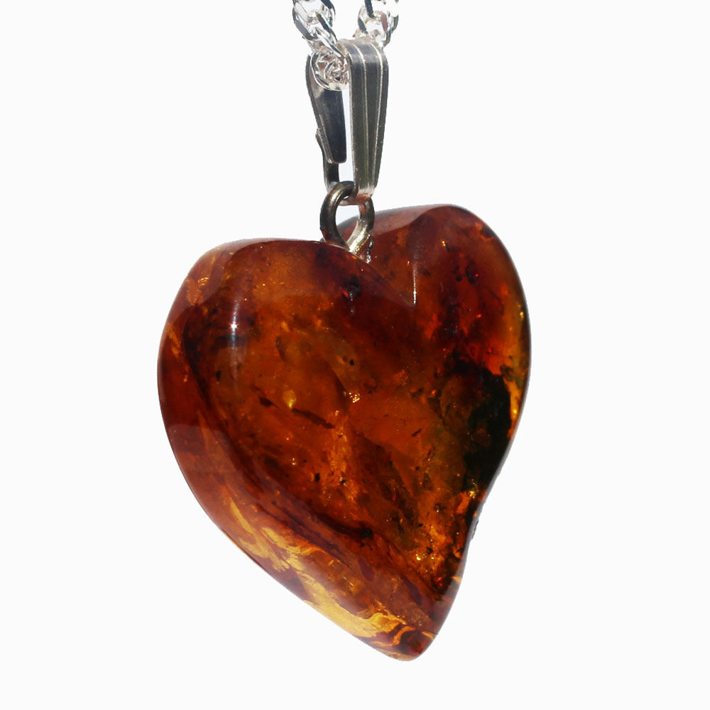 Amber Pendant Heart 4692
