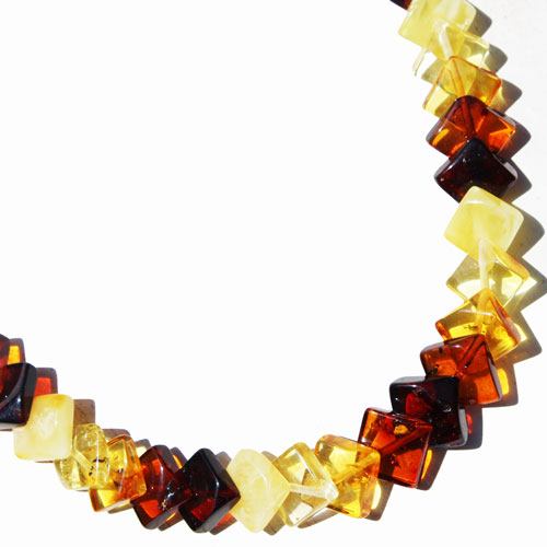 Multi Amber Necklace Rombs