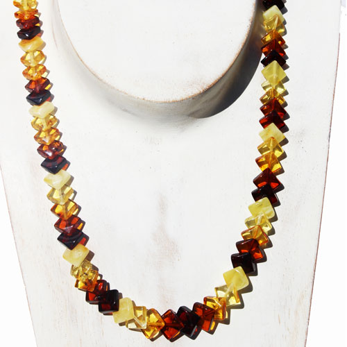Multi Amber Necklace Rombs