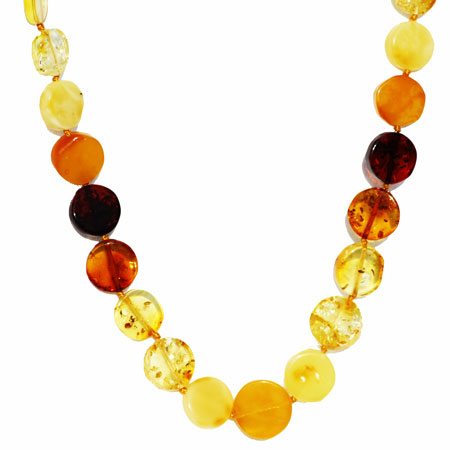 Mixed Amber Tablet Necklace
