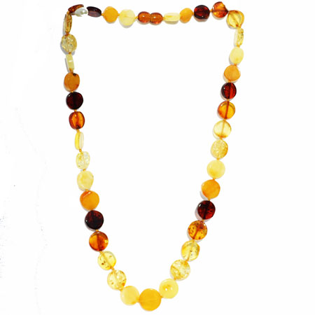 Mixed Amber Tablet Necklace