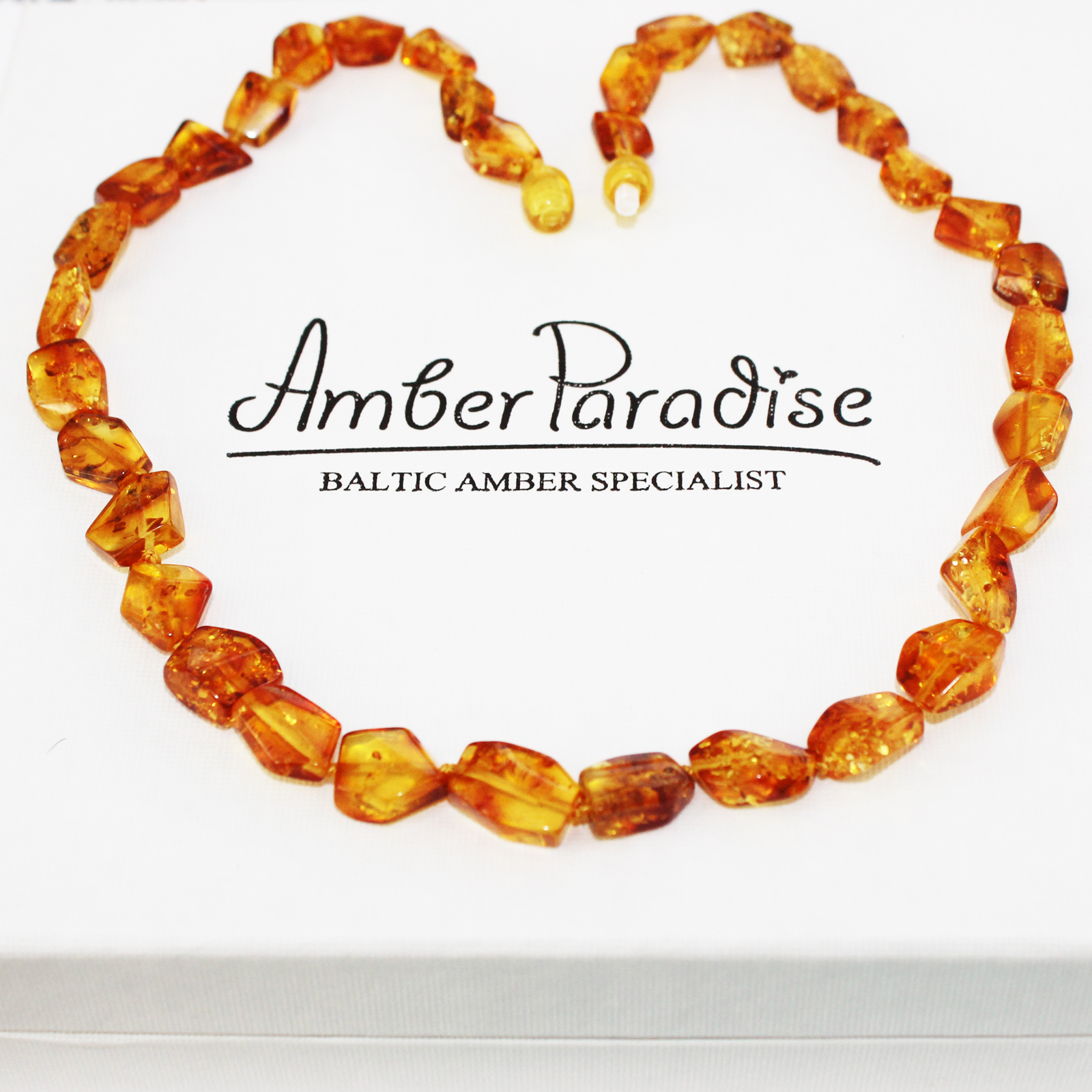 Amber Necklace Honey Chunks