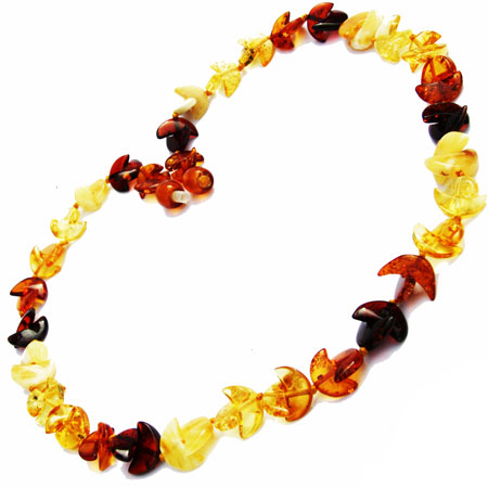 Multi Amber Necklace Moon