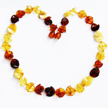 Multi Amber Necklace Moon