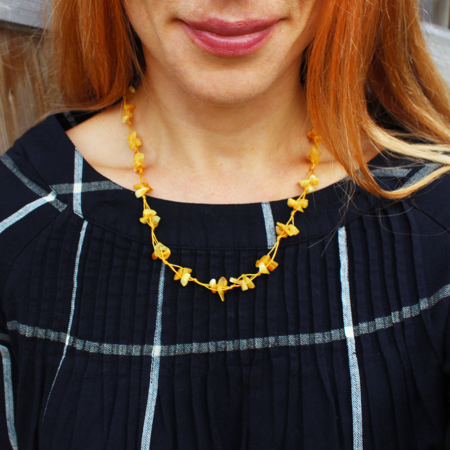 Traditional Amber Necklace Minimalist 3