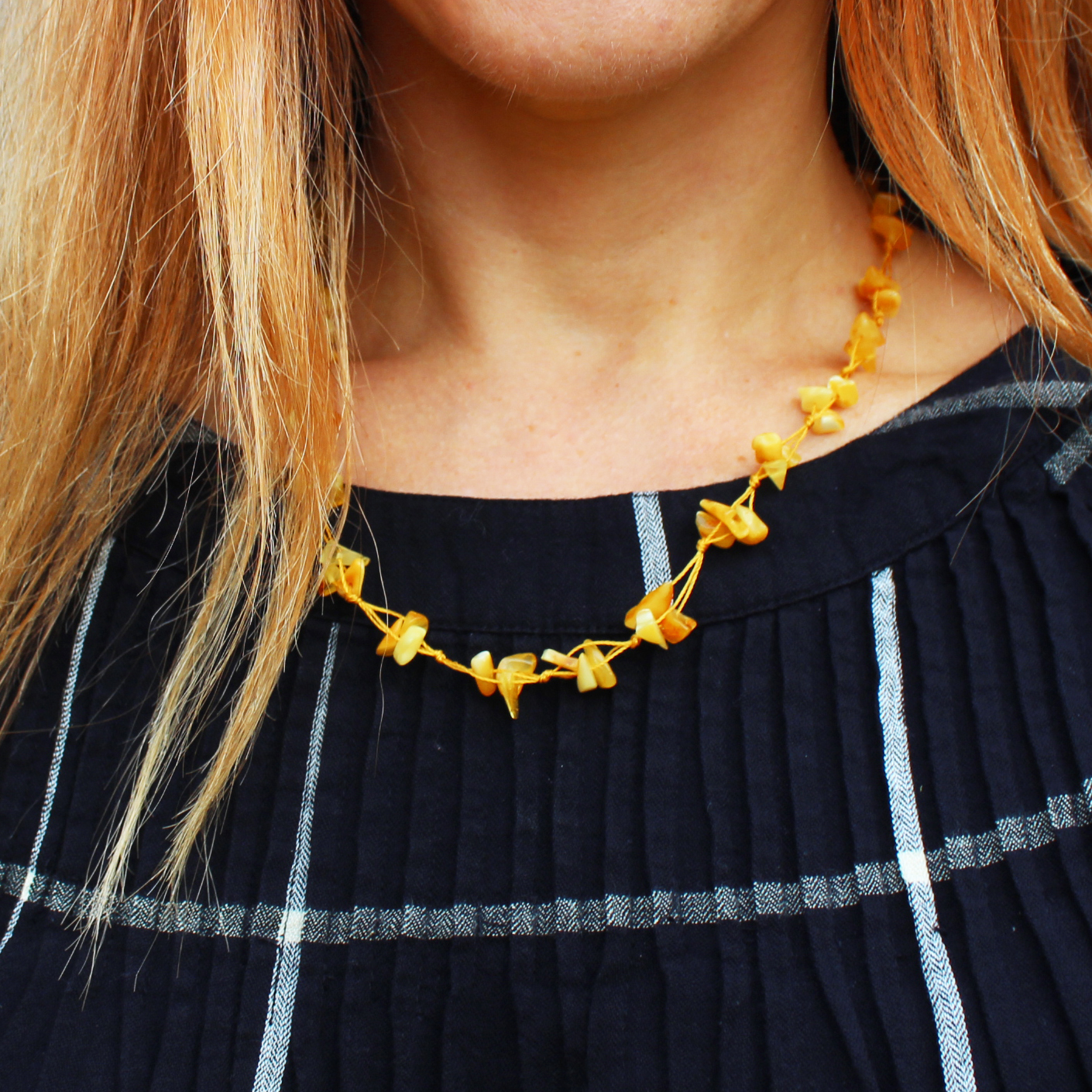 Traditional Amber Necklace Minimalist 3