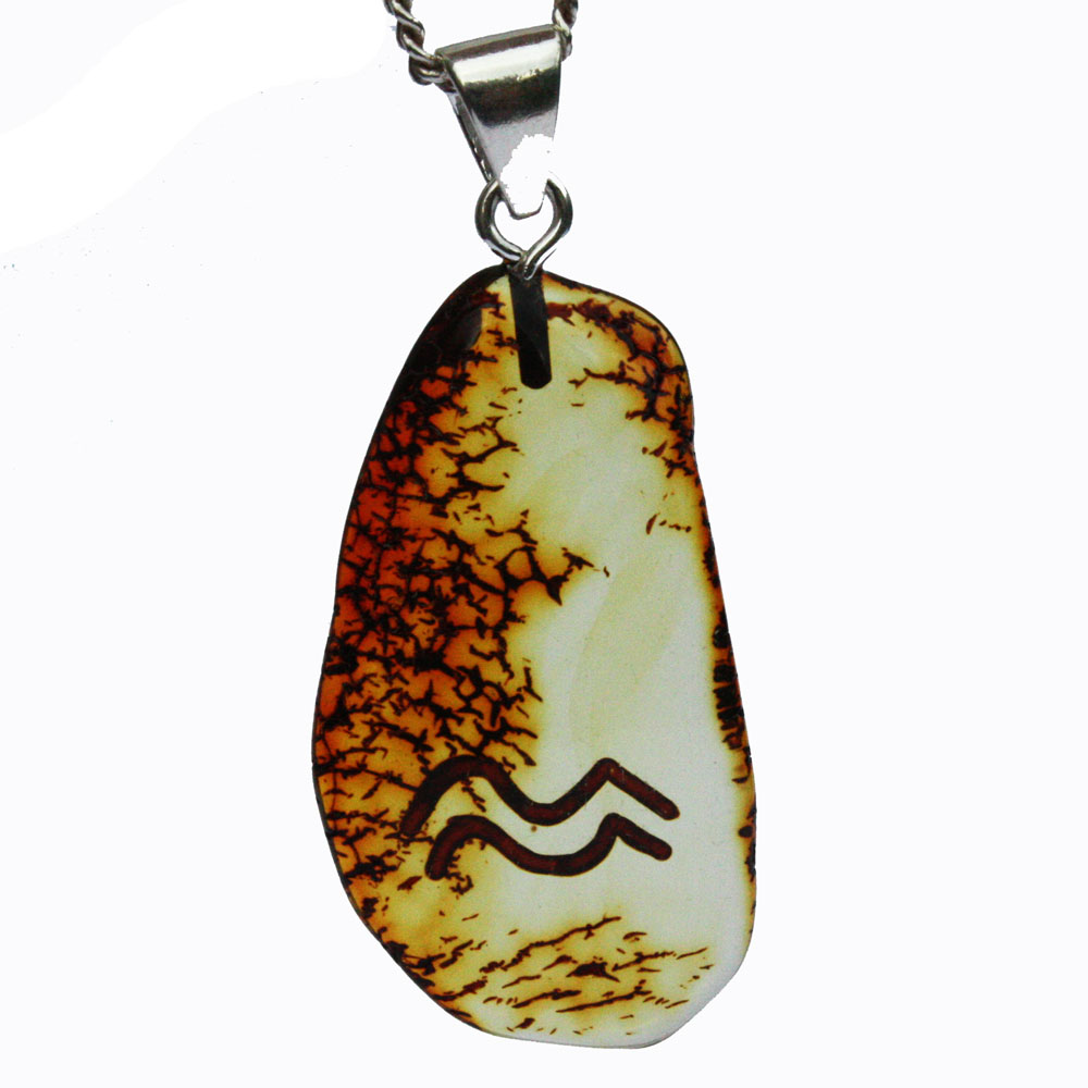 Baltic Amber pendant - Aquarius