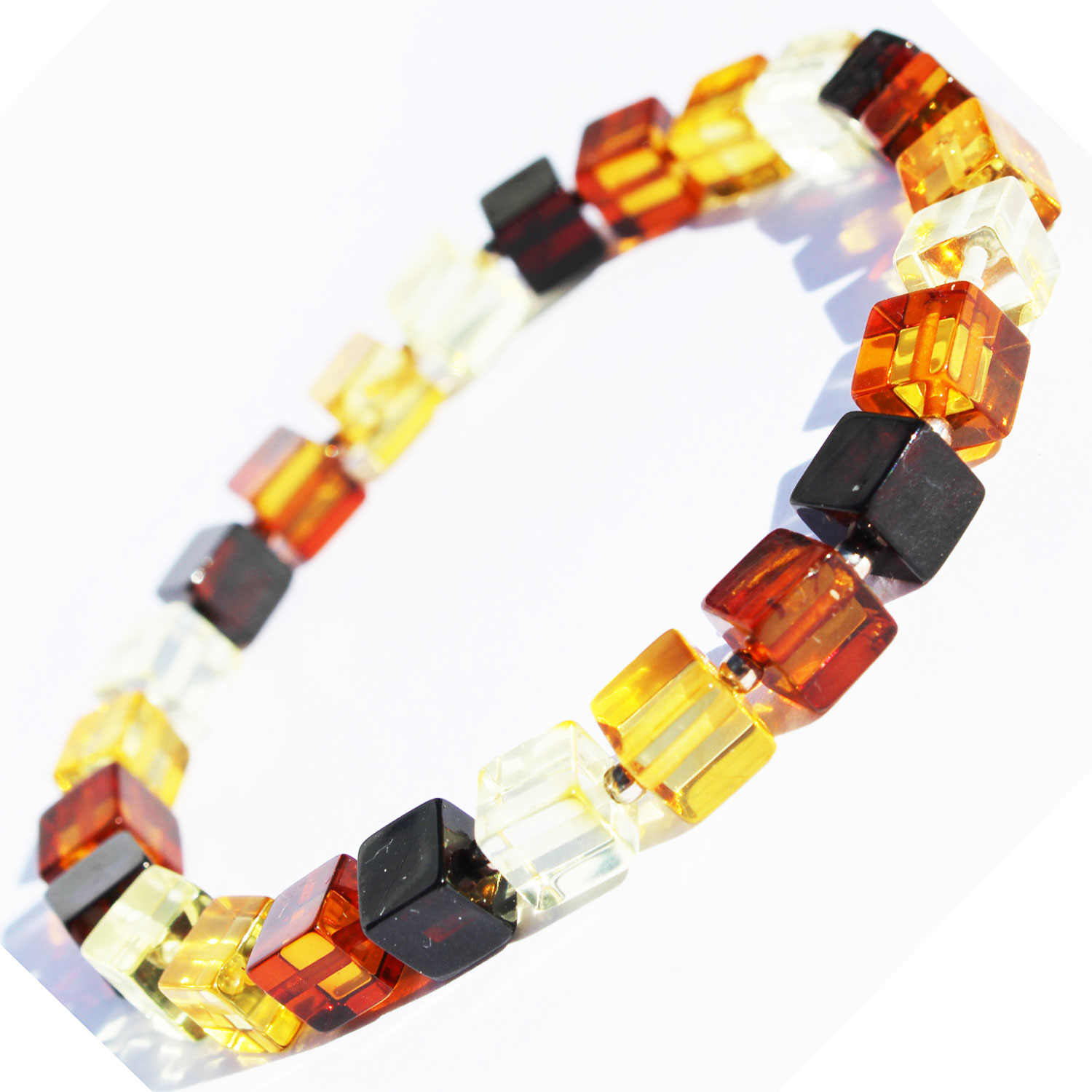 Multi Amber Bracelet Cubes