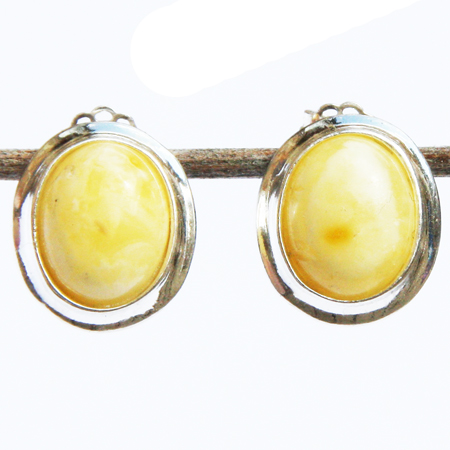 Amber Silver White Studs 107