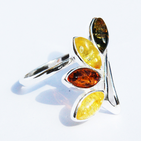 Amber Silver Mix Ring 290