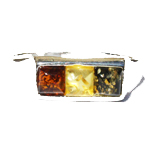 Amber Silver Mix Ring 303