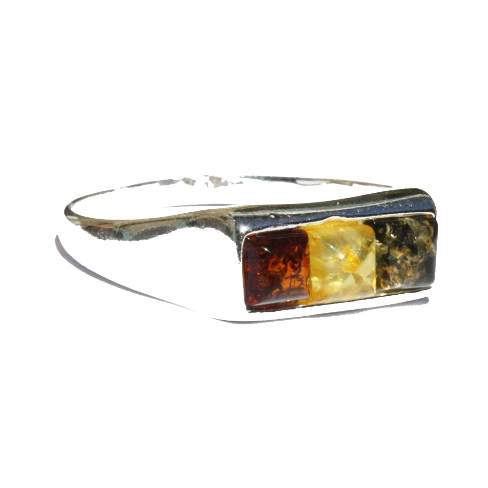 Amber Silver Mix Ring 303
