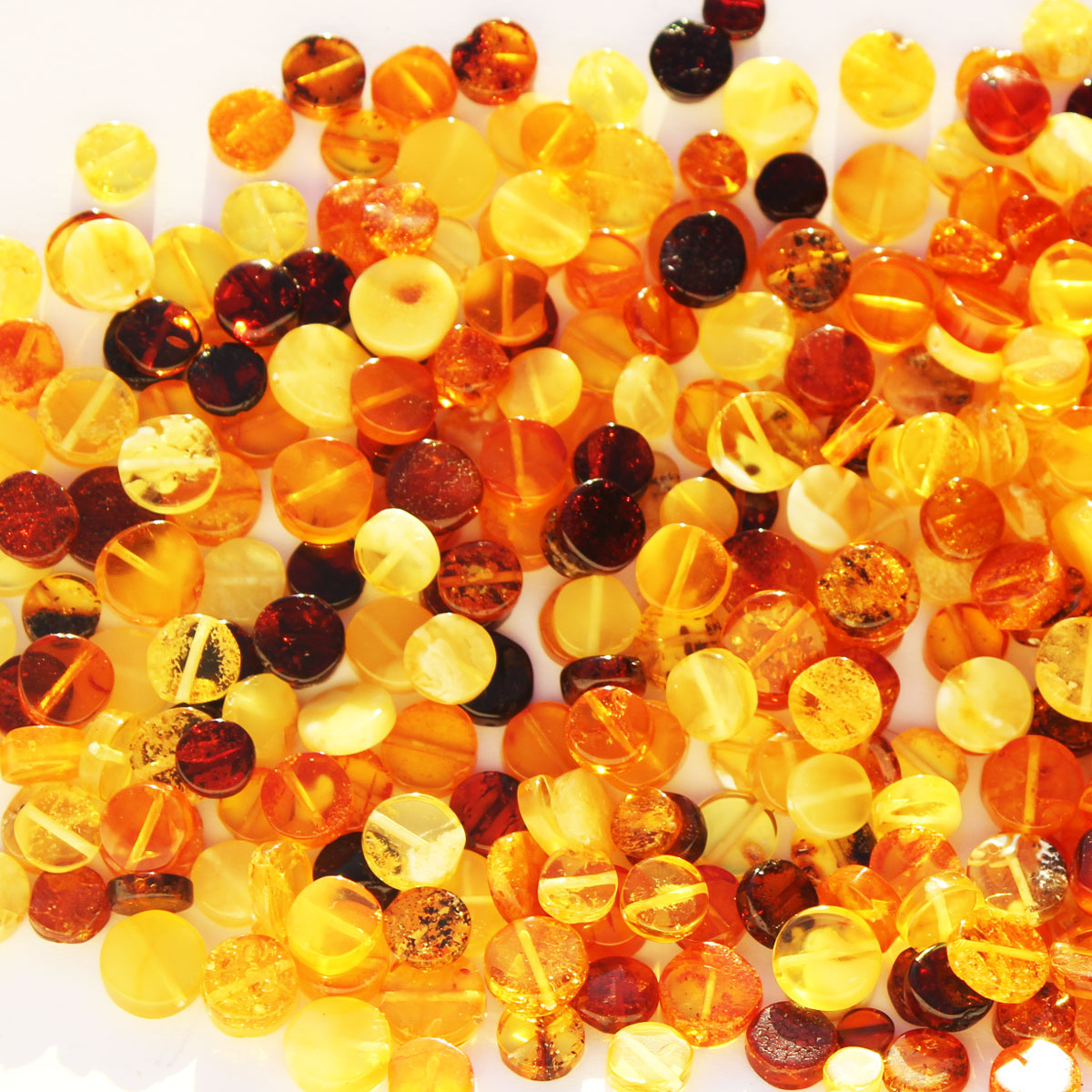 Amber tablet beads 10gr.