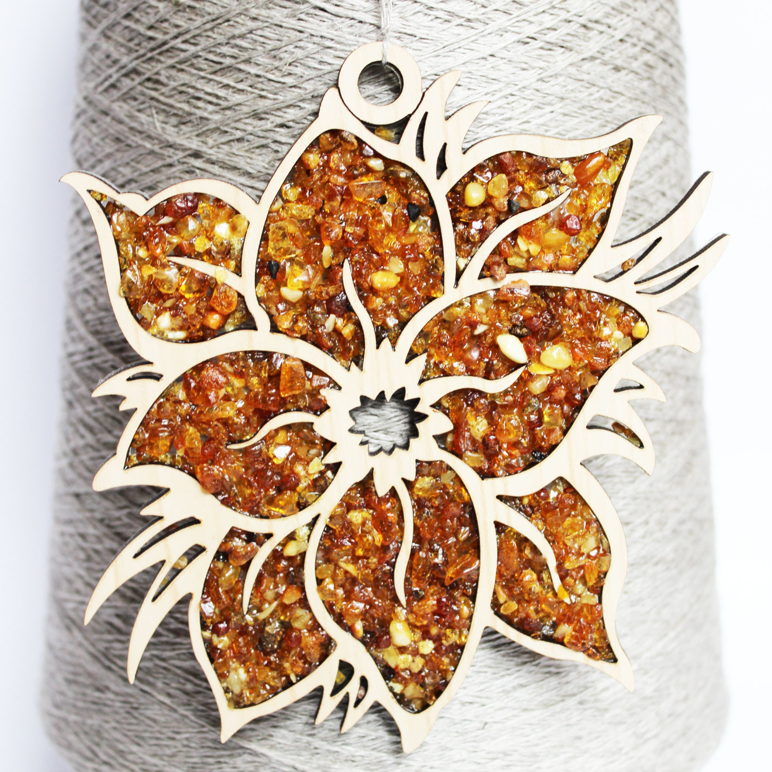 Baltic Amber Flower Mozaic