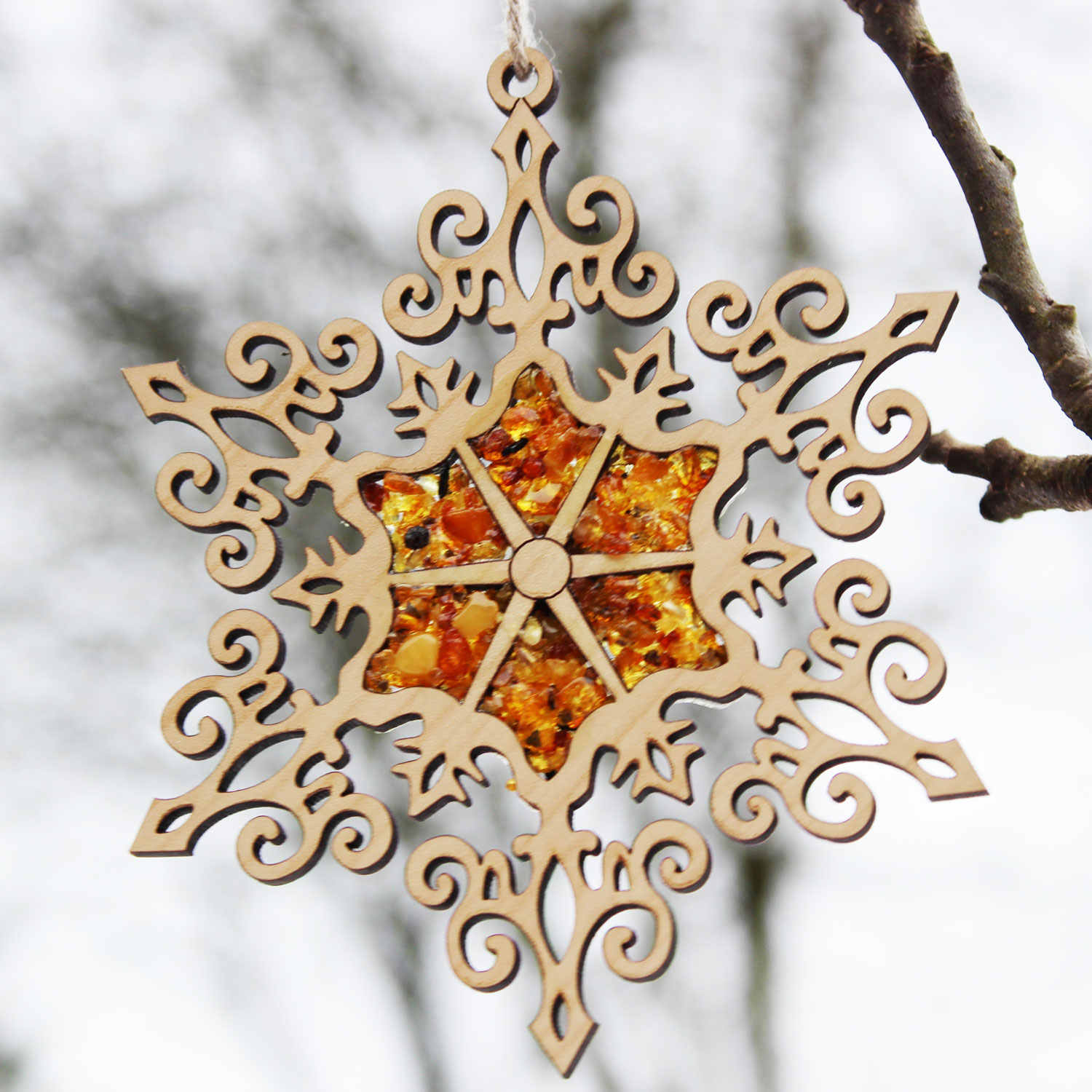 Baltic Amber Snowflake Mozaic