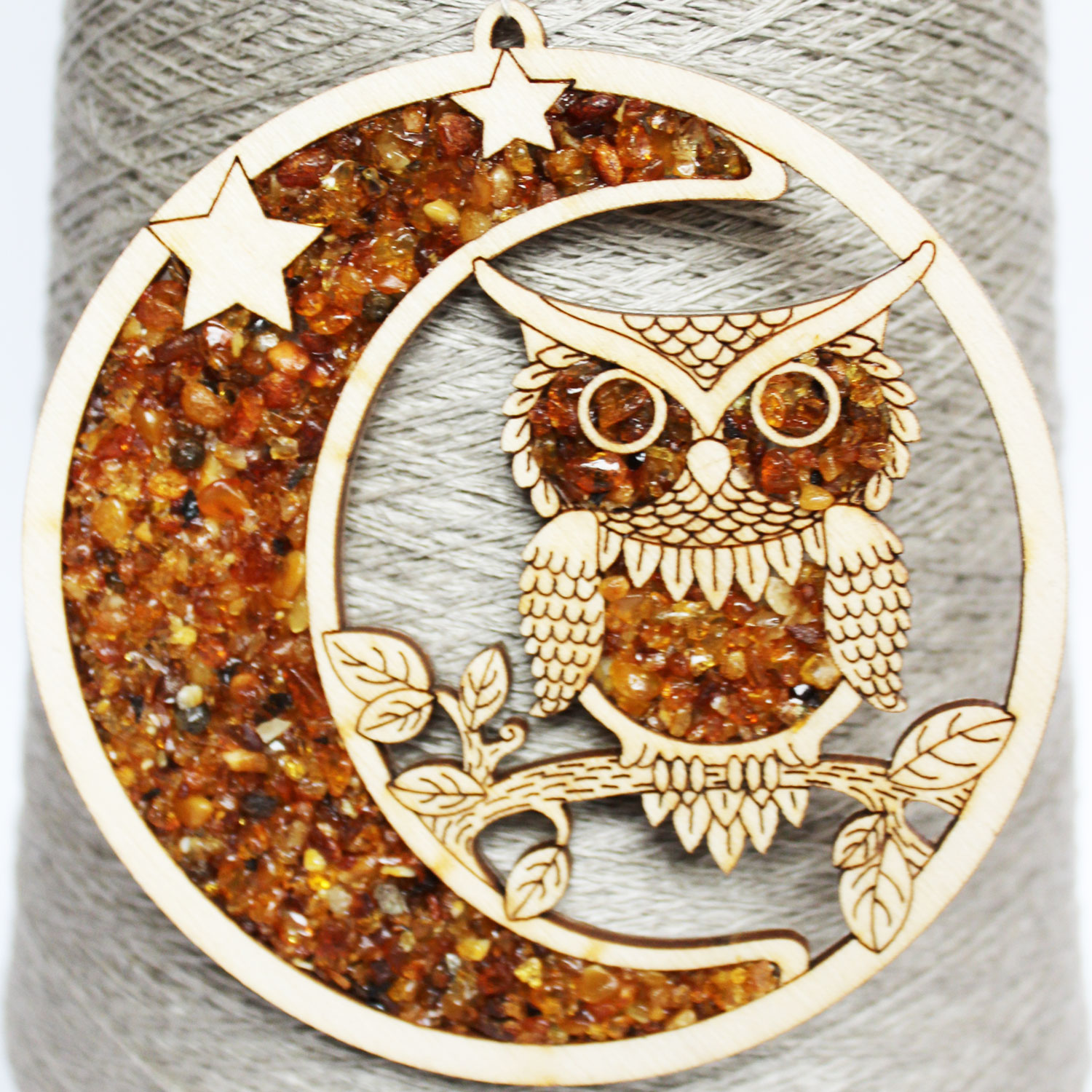 Baltic Amber Owl Mozaic