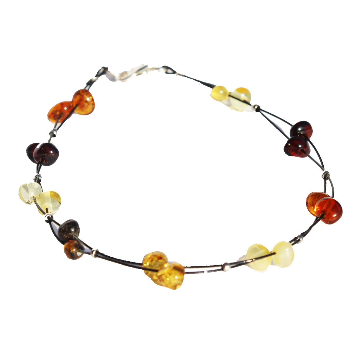 Multicolour Amber Wire Bracelet