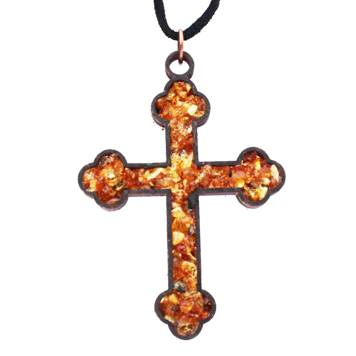 Amber Cross Pendant Mosaic