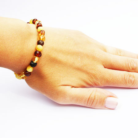 Multicolour Baroque Amber Bracelet