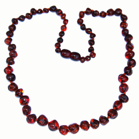 Cherry Amber Necklace 23 inch.