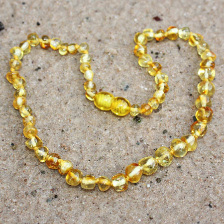 Golden Amber Necklace 23 inch.