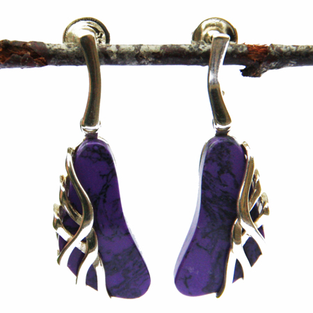 Purple Charoite Earrings 1309