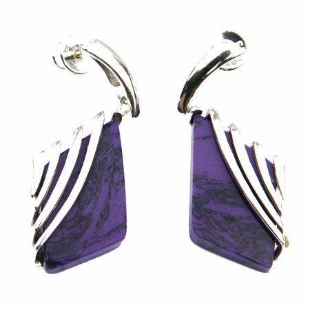 Purple Charoite Earrings 2209
