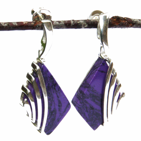 Purple Charoite Earrings 2209