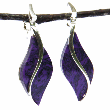 Purple Charoite Earrings 3409