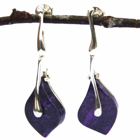 Purple Charoite Earrings 609