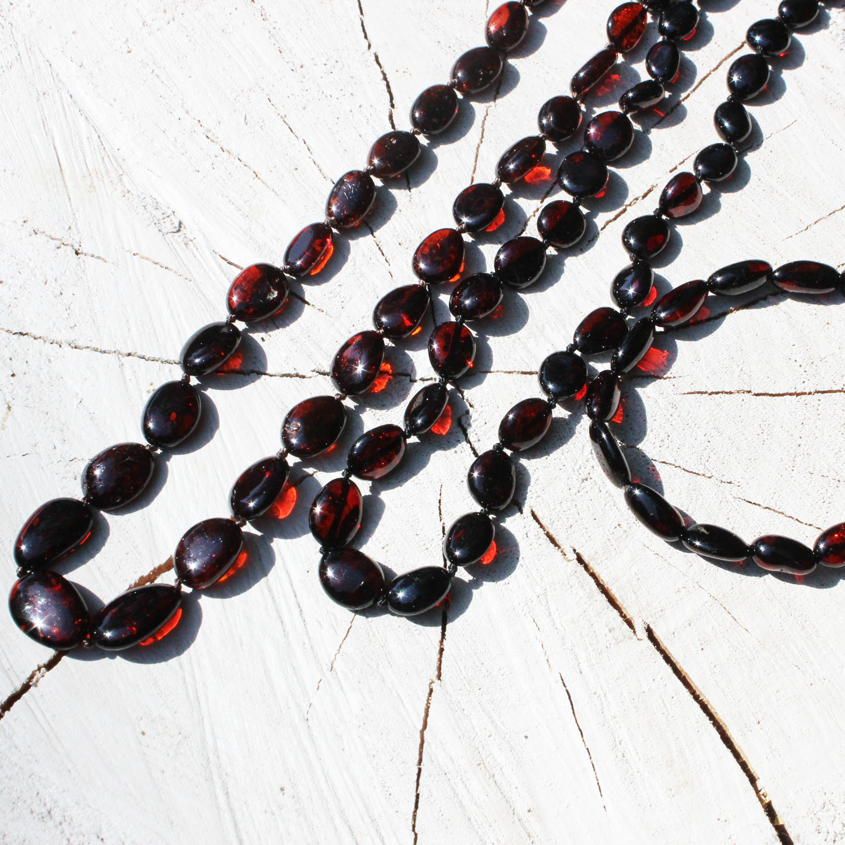 Cherry Olive Amber Necklace