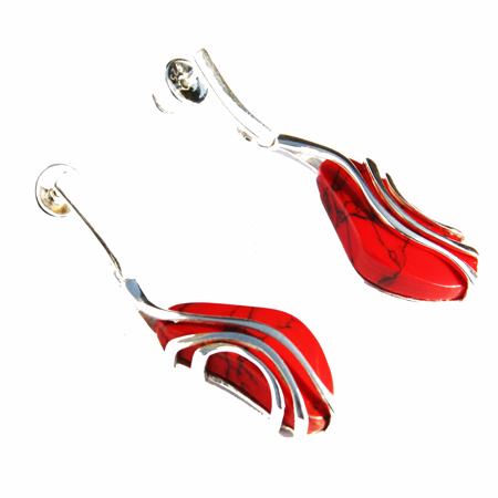 Red Coral Earrings 109